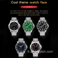 Montre intelligente Bluetooth en acier inoxydable R1 Fashion Space Dial